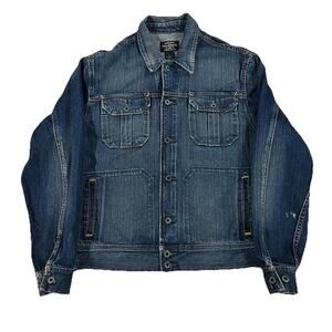 Vintage Polo Ralph Lauren Jeans Denim Jacket Workwear Donut Button Give Jacket L